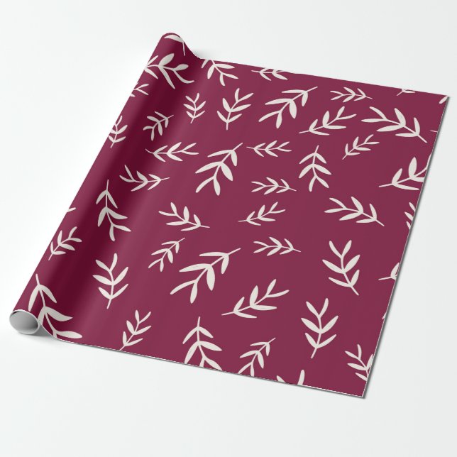 Regalo Navidades de cimarrones rojos leen papel de envolv (Desenrollado)