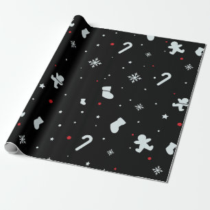Regalo navidades de copos de nieve blancos envolver papel
