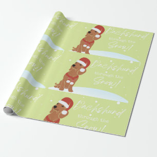 Regalo Navidades de Dachshund envolviendo papel