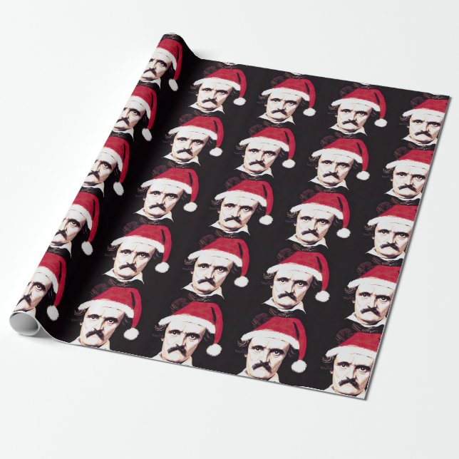 Regalo Navidades de Edgar Allan Poe envolviendo papel (Desenrollado)