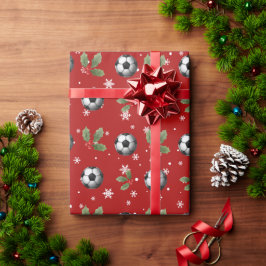 Regalo Navidades de fútbol envolviendo papel
