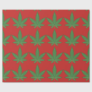 Regalo Navidades de hojas de maleza envolviendo papel