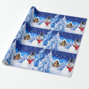 Regalo Navidades de invierno que envuelven papel a los sn