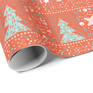 Regalo Navidades de la festividad roja dan papel de envol