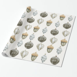 Regalo Navidades de ornamentos de oro envolver papel