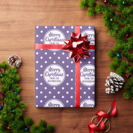 Regalo Navidades de púrpura Polka envuelven papel