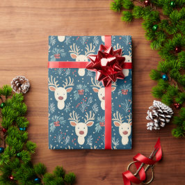 Regalo Navidades de renos Mistletoe envueltos papel