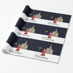 Regalo Navidades De Santa En Moscú Envuelven Papel