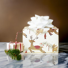 Regalo Navidades Deer | Papel de envolver de conejos