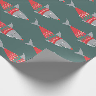 Regalo Navidades divertidos: Papel envuelto de tiburones