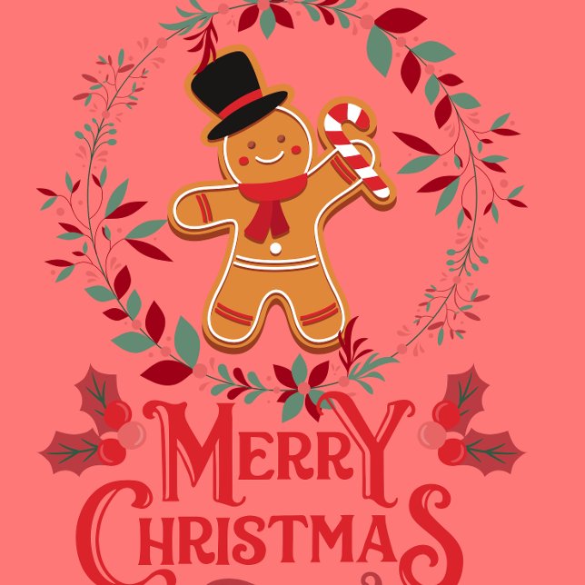 Regalo navidades elegantes de pan de jengibre Papel de en (merry Christmas wrapping paper)