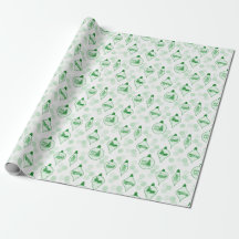 Navidades en toile en verde. Papel de ajuste