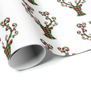 Regalo Navidades envolviendo ciervos de papel