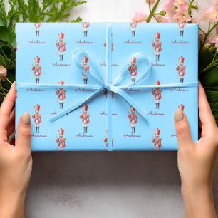 Regalo Navidades envolviendo papel de cazador de nueces p