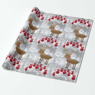Regalo Navidades envolviendo renos de papel