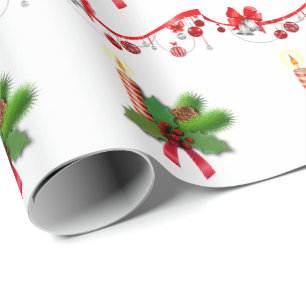 Regalo Navidades envolviendo velas de papel