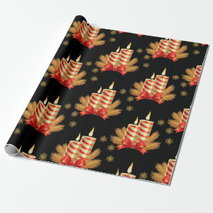 Regalo Navidades envolviendo velas de papel