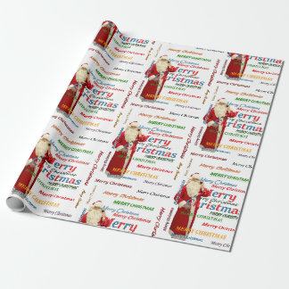 Regalo Navidades envueltos de papel Feliz Navidad Santa