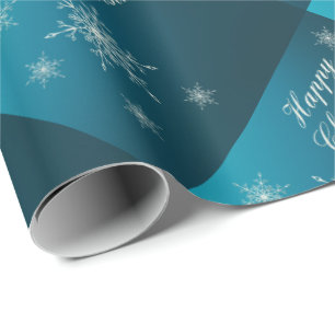 Regalo navidades felices, papel de envolvimiento único y