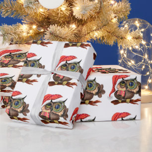 Regalo Navidades Lechuza Bebé En Papel De Envoltura De Go