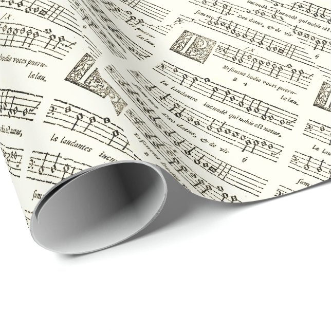 Regalo Navidades medievales Carol Papel de envolver (Esquina del rollo)