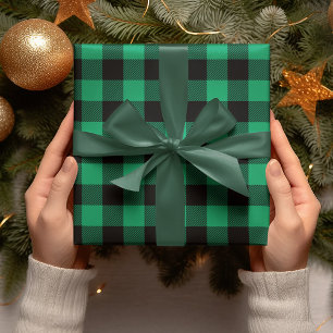 Regalo Navidades modernos Papel de envolvimiento verde