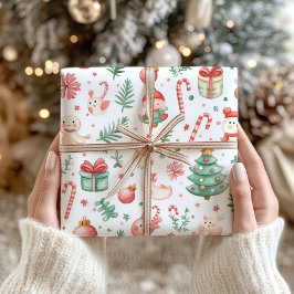 Regalo Navidades nórdicos de Kawaii envuelven papel