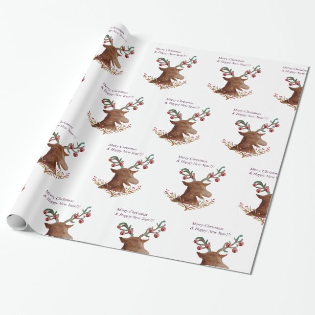 Regalo Navidades, Papel de ajuste de Año Nuevo (Desenrollado)