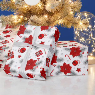 Regalo Navidades patrón de decoración papel de envoltura
