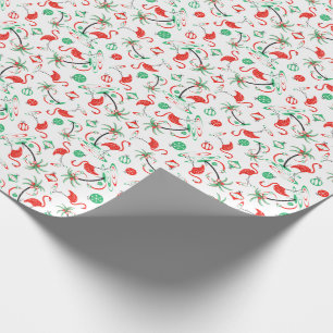 Regalo Navidades rojos Flamingo Papel de envoltura múltip
