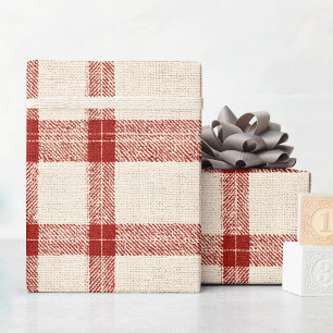 Regalo Navidades Rústicos Papel De Envoltura Rojo