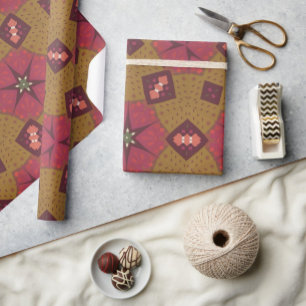 Regalo Navidades sabios y burdeos envueltos de papel