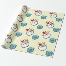 Navidades Santa Claus y papel de envolver regalos