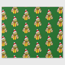 Navidades Teddy Bear Papel de envolvimiento