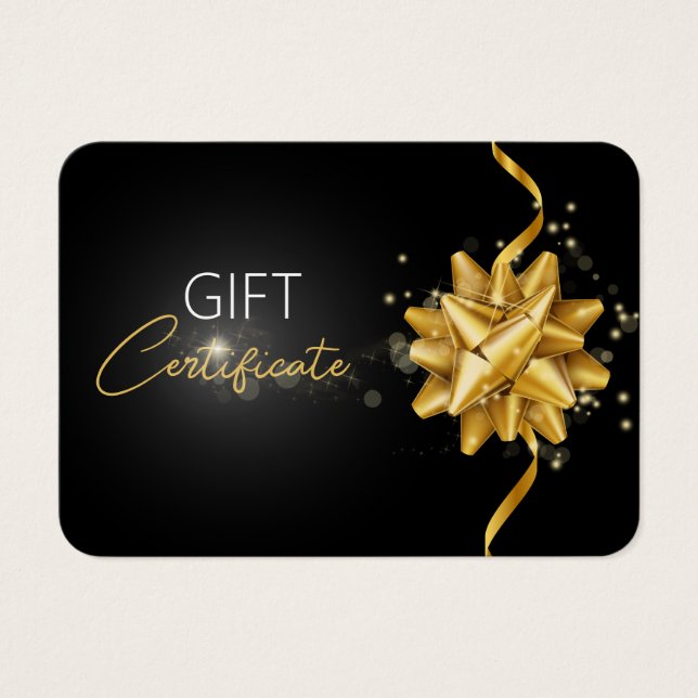 Regalo negro elegante y elegante de la Ronda Gold  (Frente)