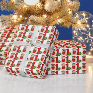Regalo Niñas bebés Primer papel de envoltura de Navidad
