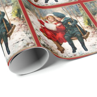 Regalo Niños del Victorian del vintage en el papel de