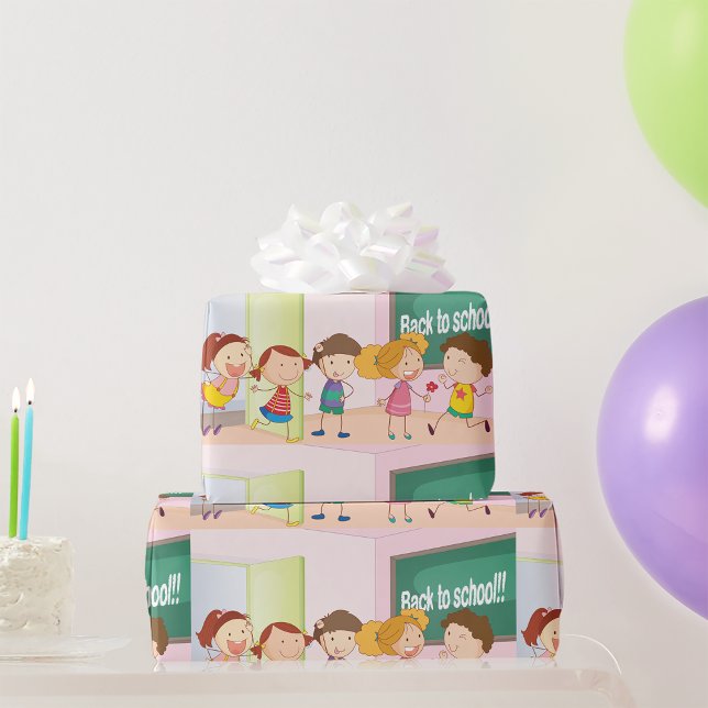 Regalo Niños En Papel De Envoltura Escolar (Subido por el creador)