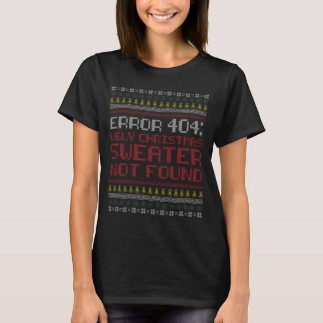 Regalo no encontrado feo del suéter del navidad (Anverso)