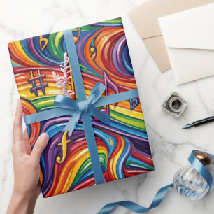 Regalo Notas Musicales Abstractas Derritiéndose Papel de