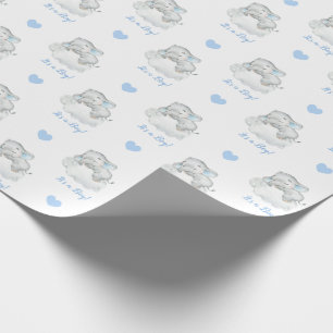 Regalo Nube de papel para envolver elefantes (Blue Person