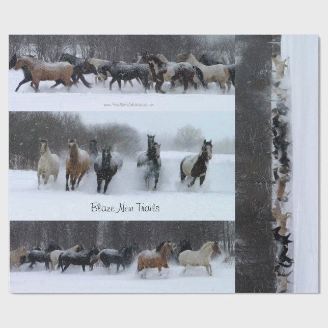 Regalo Nuevo papel de embalaje del caballo de los rastros (Superficie plana)