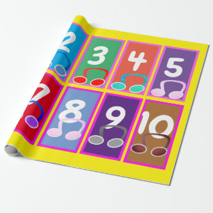 Regalo Números de matemáticas tempranas 1 a 10 Papel de e