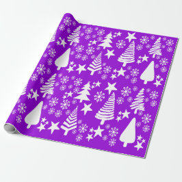 Regalo Oh Árbol de Navidad Papel de envoltura morado