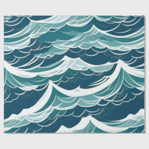Regalo Olas de vida marina vibraciones de verano Papel de