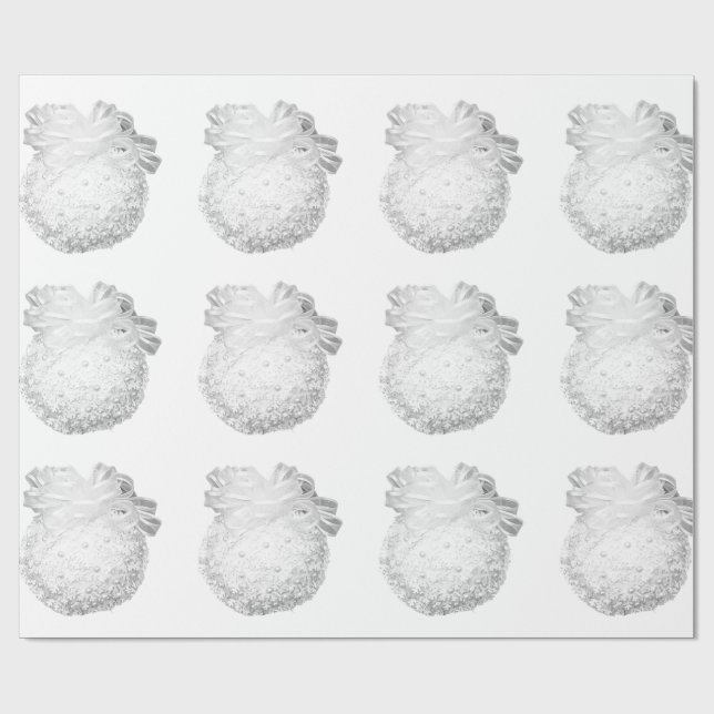 Regalo Ornamentos de copos de nieve blancos Papel de ajus (Superficie plana)