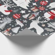 Ornamentos navideños en decoración gris Papel de e