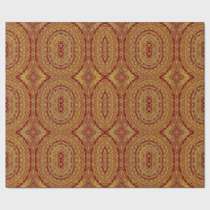 Regalo Oro En Mandala Roja Imprimir Elegante Papel De Env