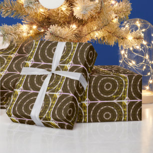 Regalo Oro plateado n papel de envolvimiento negro