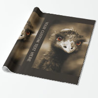 Ostriches Aspecto papel de envoltura personalizado